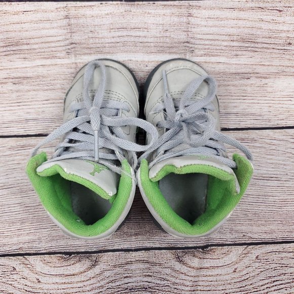 Jordan Unisex Baby & Toddler Gray Mid Top Lace Up Athletic Shoes Size US 5.5 - Picture 6 of 8